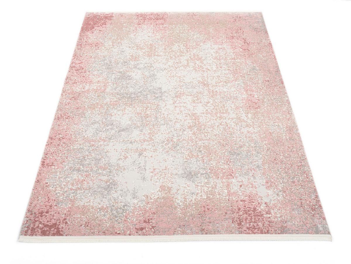 Webteppich Saint Creme/Rosa 133x190 cm - Creme/Rosa, Design, Textil (133/190cm) - Novel
