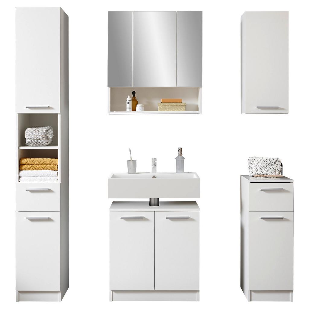 Badmöbel-Set 5-Tlg. Bob 166cm Weiß Dekor