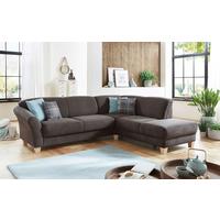 Ecksofa Gotland dunkelbraun 257x212 cm - Dunkelbraun/Naturfarben, KONVENTIONELL, Textil (257/212cm) - Sit & More
