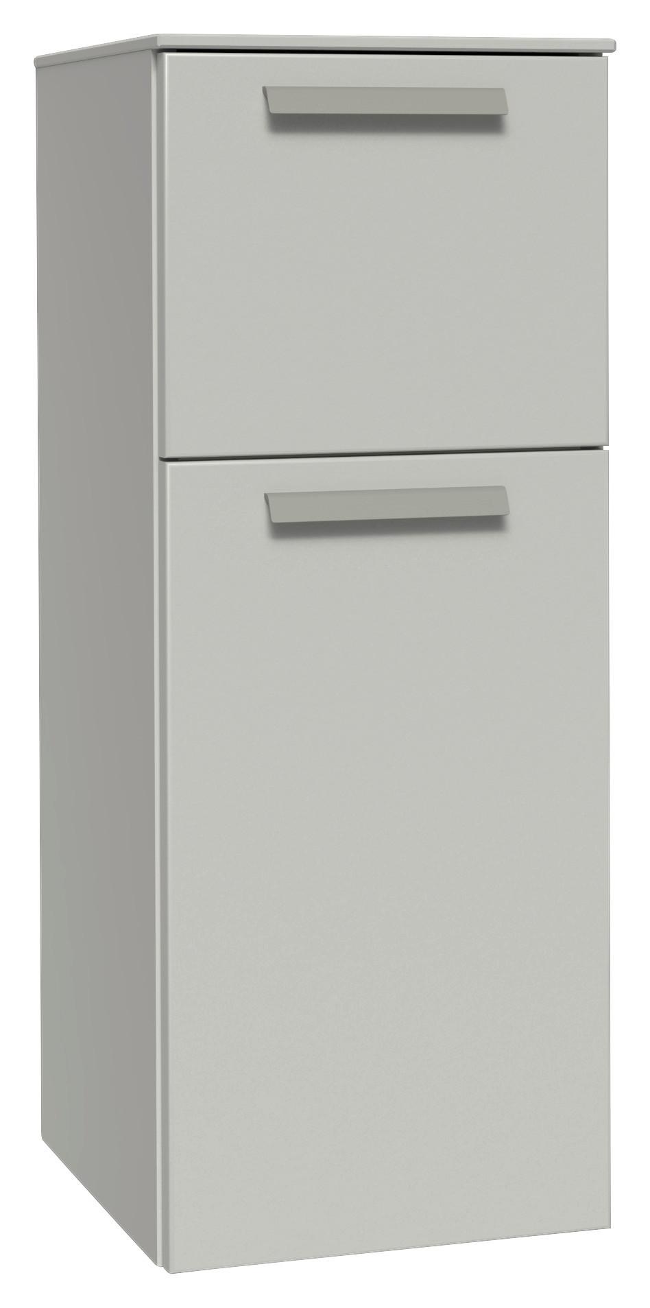 Midischrank Seidengrau, B: 30 cm - Seidengrau, MODERN, Holzwerkstoff (30/86,4/37cm) - Vertico