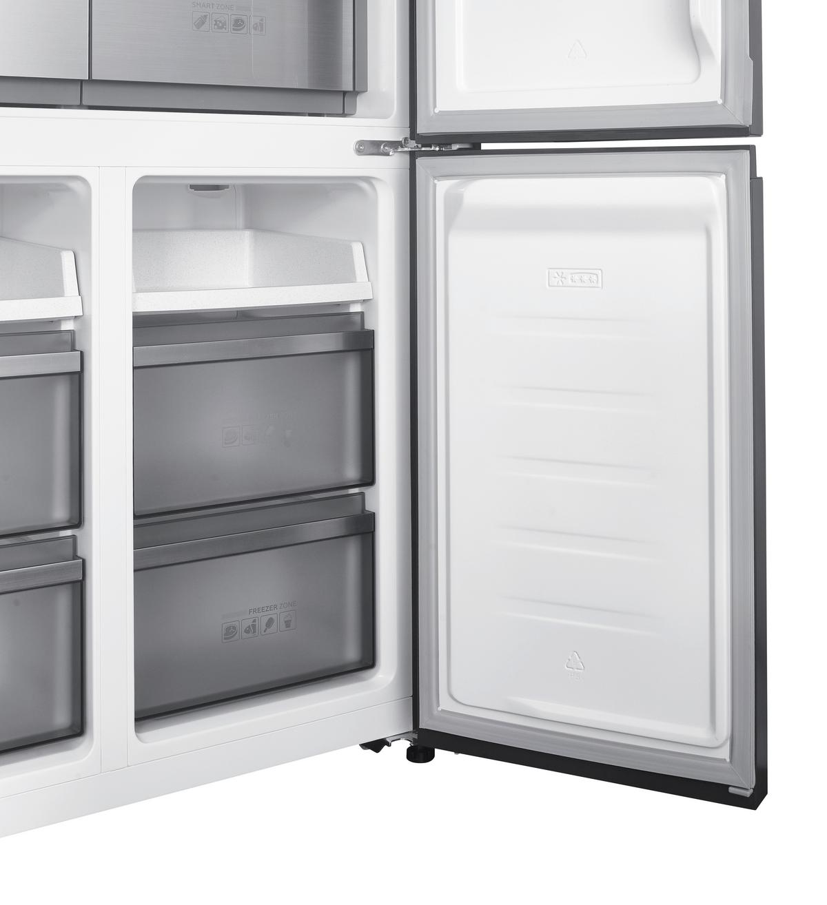 Side-By-Side Msi 500 Edelstahlfarben, - Edelstahlfarben, Basics, Glas/Kunststoff (90,5/190,2/59,7cm) - CEEM
