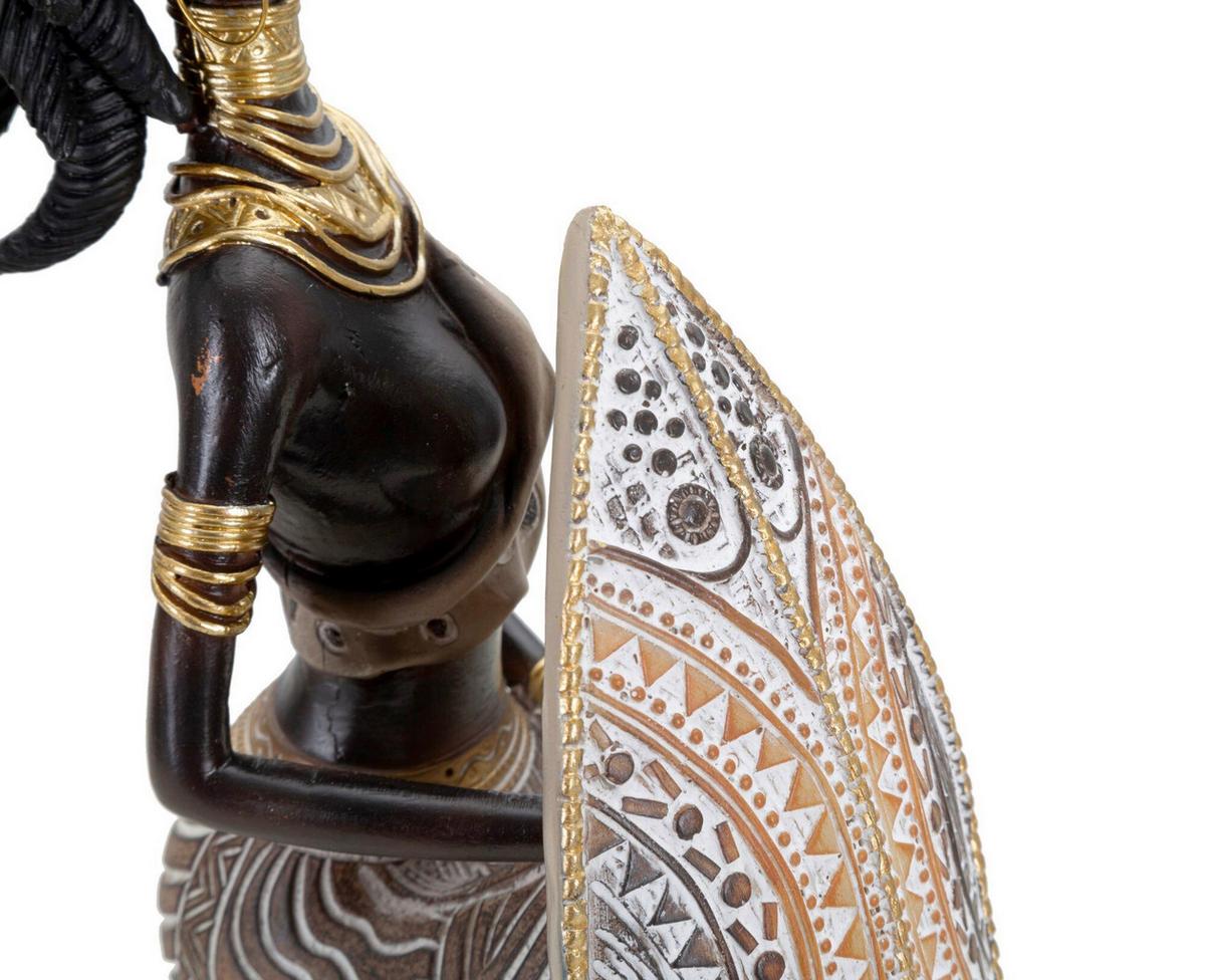 Skulptur Tribal Masai Seat Multicolor B: 13,5 cm - Multicolor, Basics, Kunststoff (13.5/24.5/9cm)