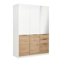 ŠATNÍ SKŘÍŇ S OTOČNÝMI DVEŘMI MAX-EXTRA - bílá/šedá, Konvenční, kompozitní dřevo/plast (136/197/54cm)