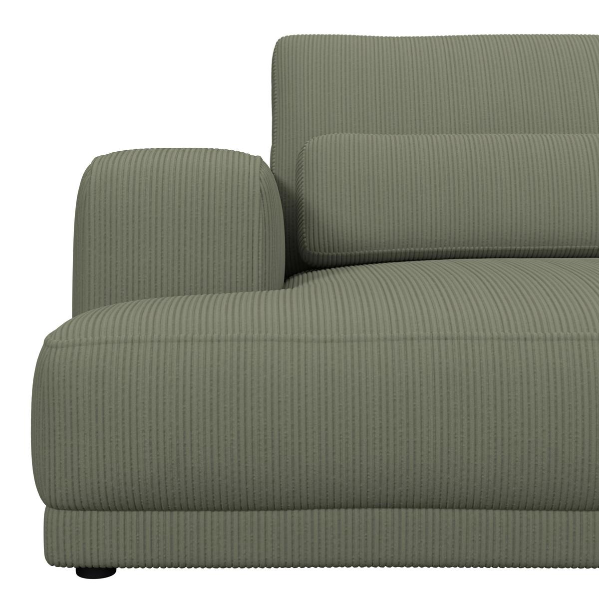 Bigsofa Savona Cord hellgrün, 260x111cm - Hellgrün, Trend, Textil (260/77/111cm) - Luca Bessoni