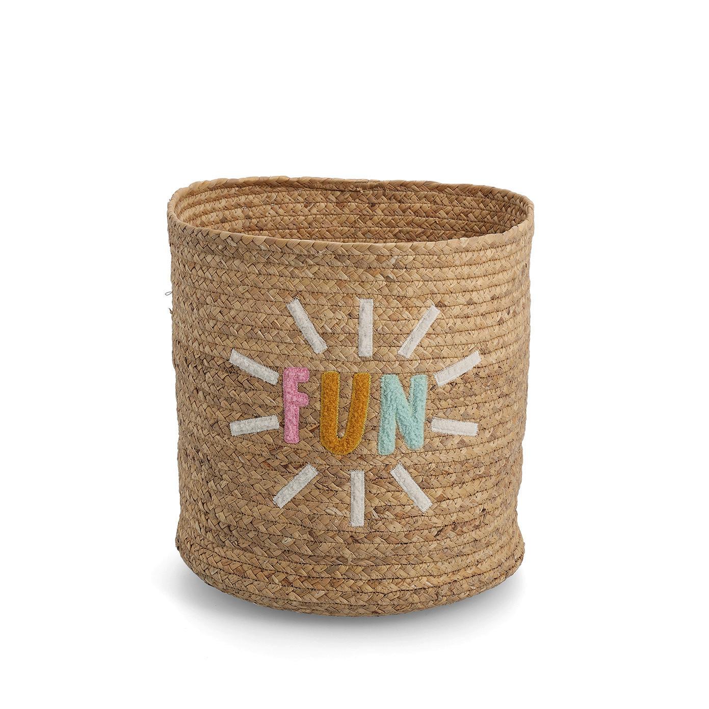 Aufbewarhungskorb 'Fun' natur, ca. 35/34/35cm - Naturfarben, Naturmaterialien (35/34/35cm)