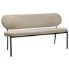 Sitzbank Jersey Schwarz, Taupe B: 160 cm - Taupe/Schwarz, Design, Textil/Metall (160/82/62cm) - MID.YOU