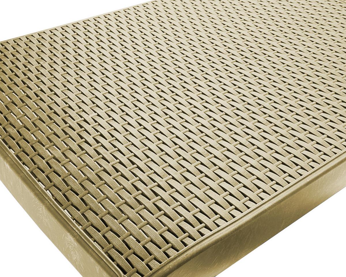 Sonnenliege Numana Kunststoff verstellbar - Cappuccino, Basics, Kunststoff (180/29/60cm)