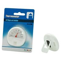 Thermometer mit Magnet und Aufsteller Weiß - Weiß, KONVENTIONELL, Kunststoff/Metall (5,5cm)