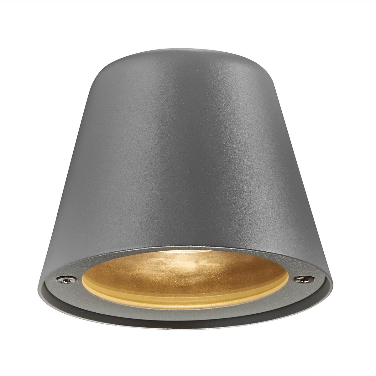 Außenwandleuchte Grau L: 11,7 cm - Grau, Design, Metall (11,7/10,5/14,7cm) - Nordlux