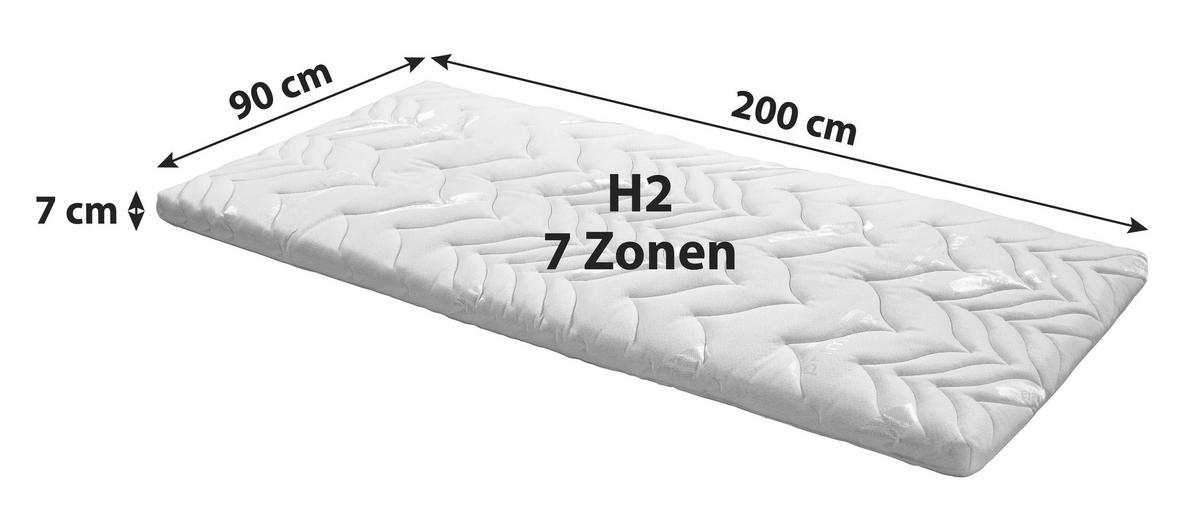 Vrchní matrace Aloe Vera BASIC 90x200x7cm, H2 - bílá, Konvenční, textil (90/200cm) - Primatex