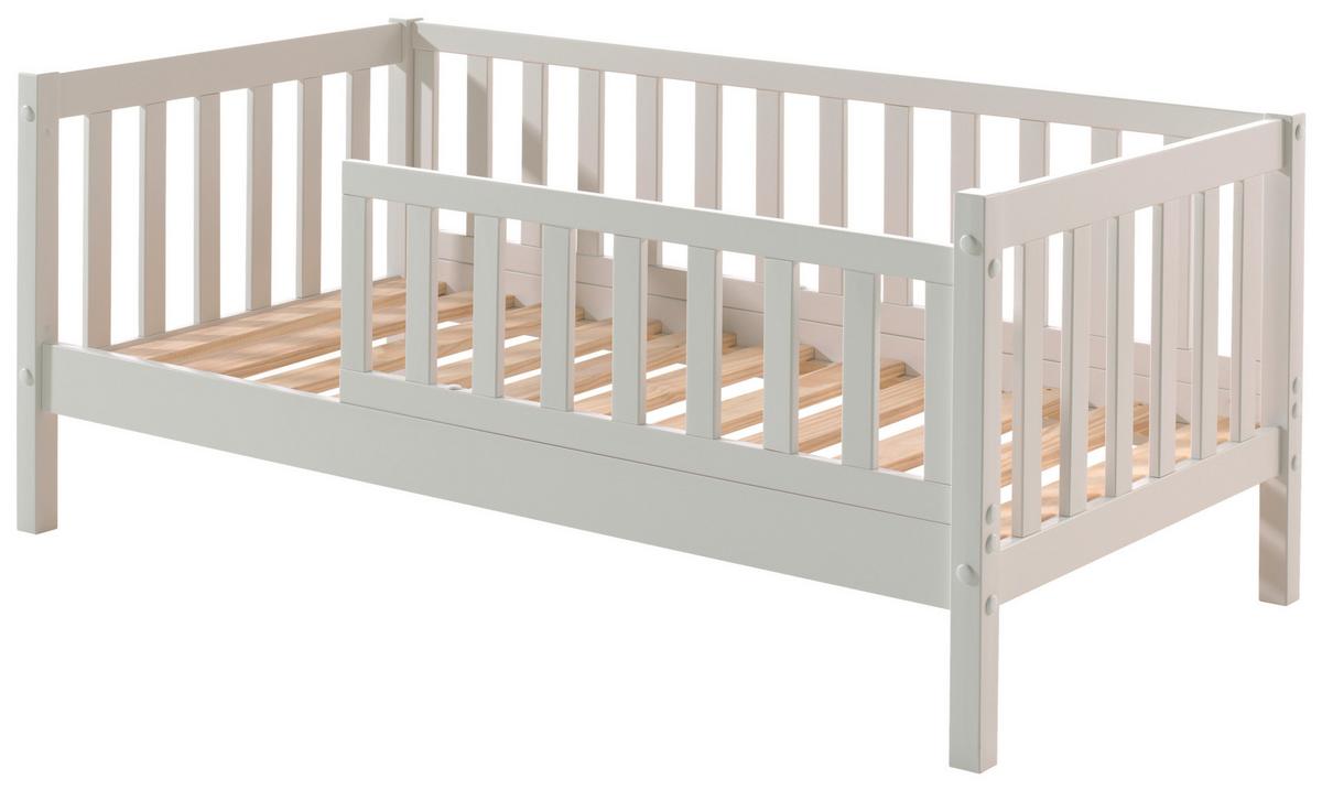 Kinder-/Juniorbett Weiß lackiert 70x140cm - Weiß/Naturfarben, MODERN, Holz (70/140cm) - MID.YOU