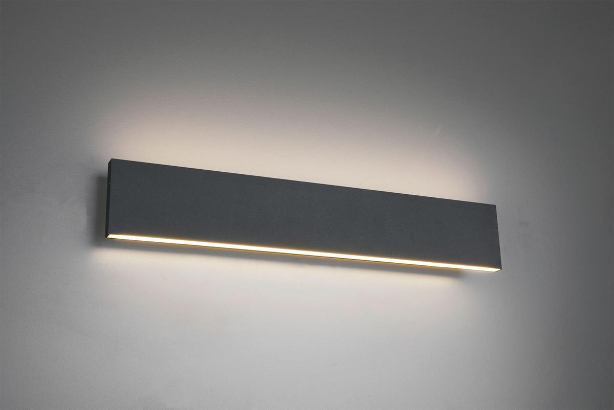 Led-wandleuchte 225174742 Concha - Anthrazit, KONVENTIONELL, Kunststoff/Metall (47/8/4,5cm) - Trio Leuchten