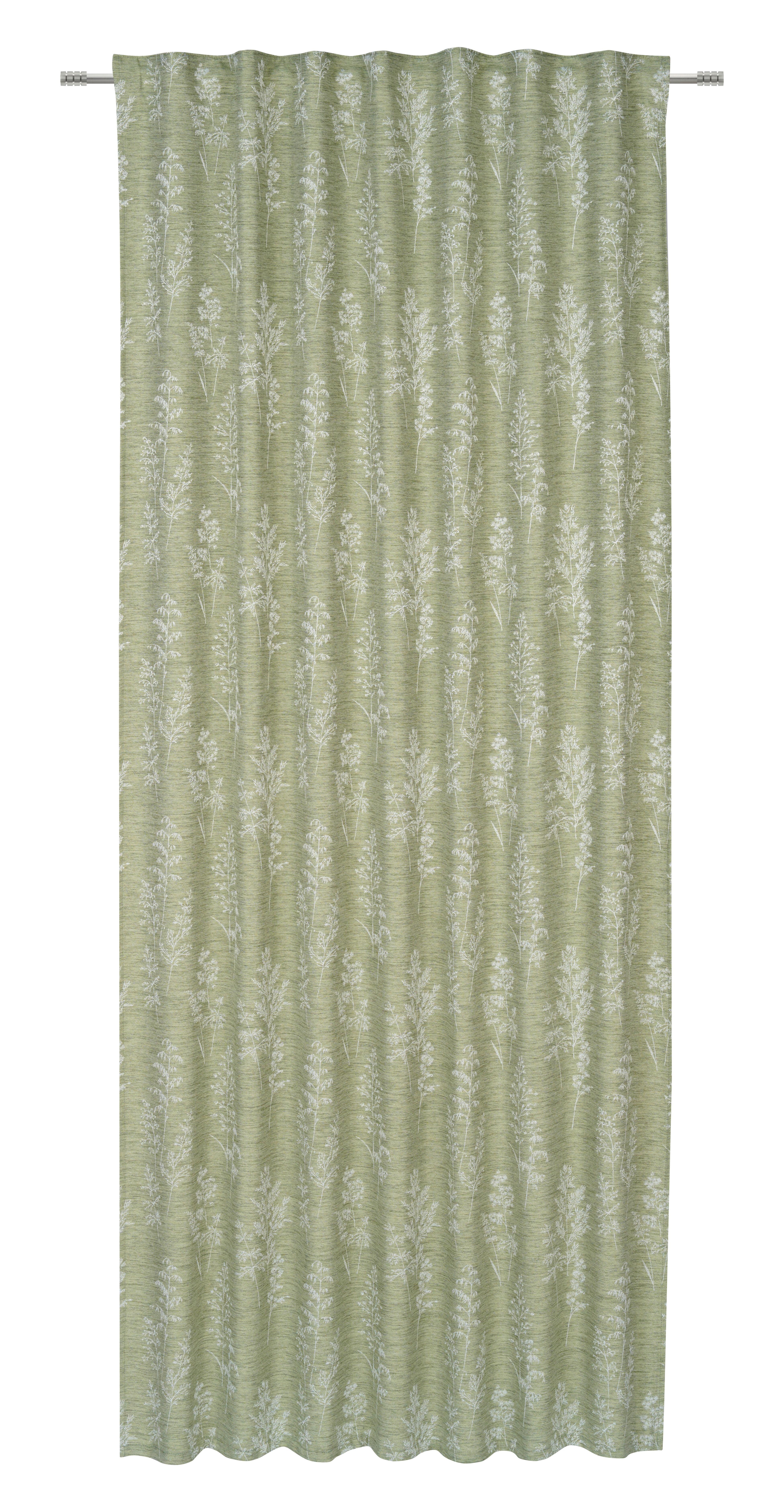 Fertigvorhang Frieda - Grün, ROMANTIK / LANDHAUS, Textil (140/245cm) - James Wood