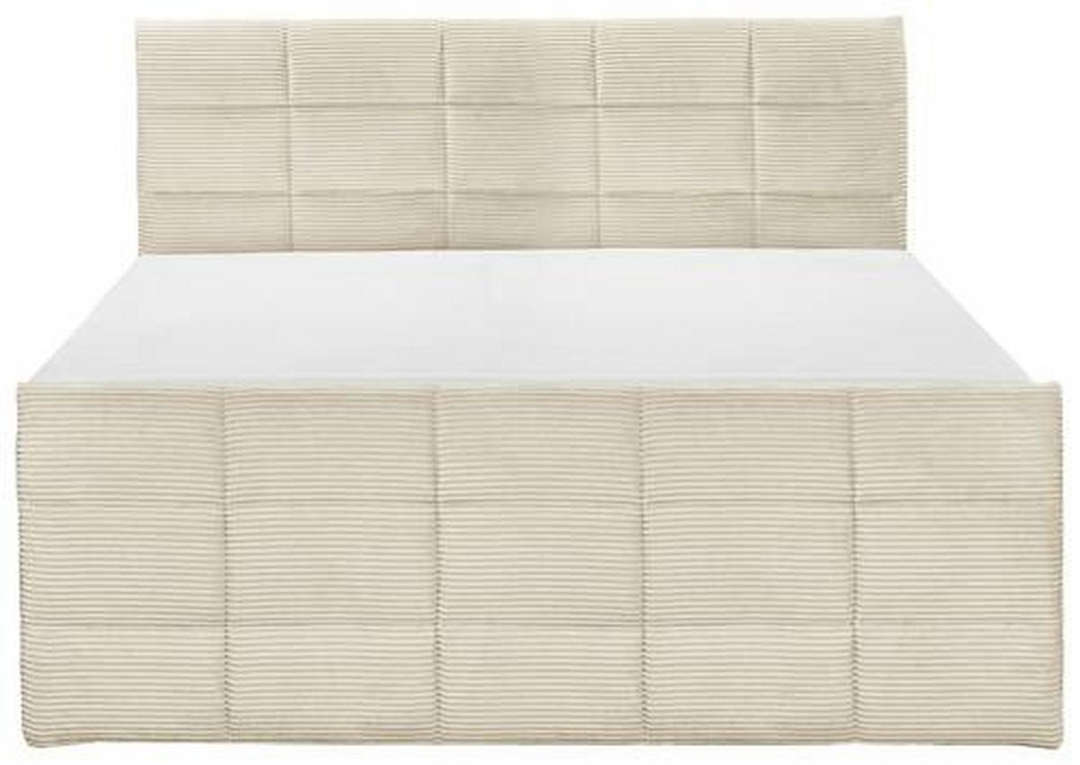 Boxspringbett Mit Topper & Bettkasten 180x200 Bolivia - Creme/Schwarz, MODERN, Holzwerkstoff/Textil (180/200cm) - MID.YOU