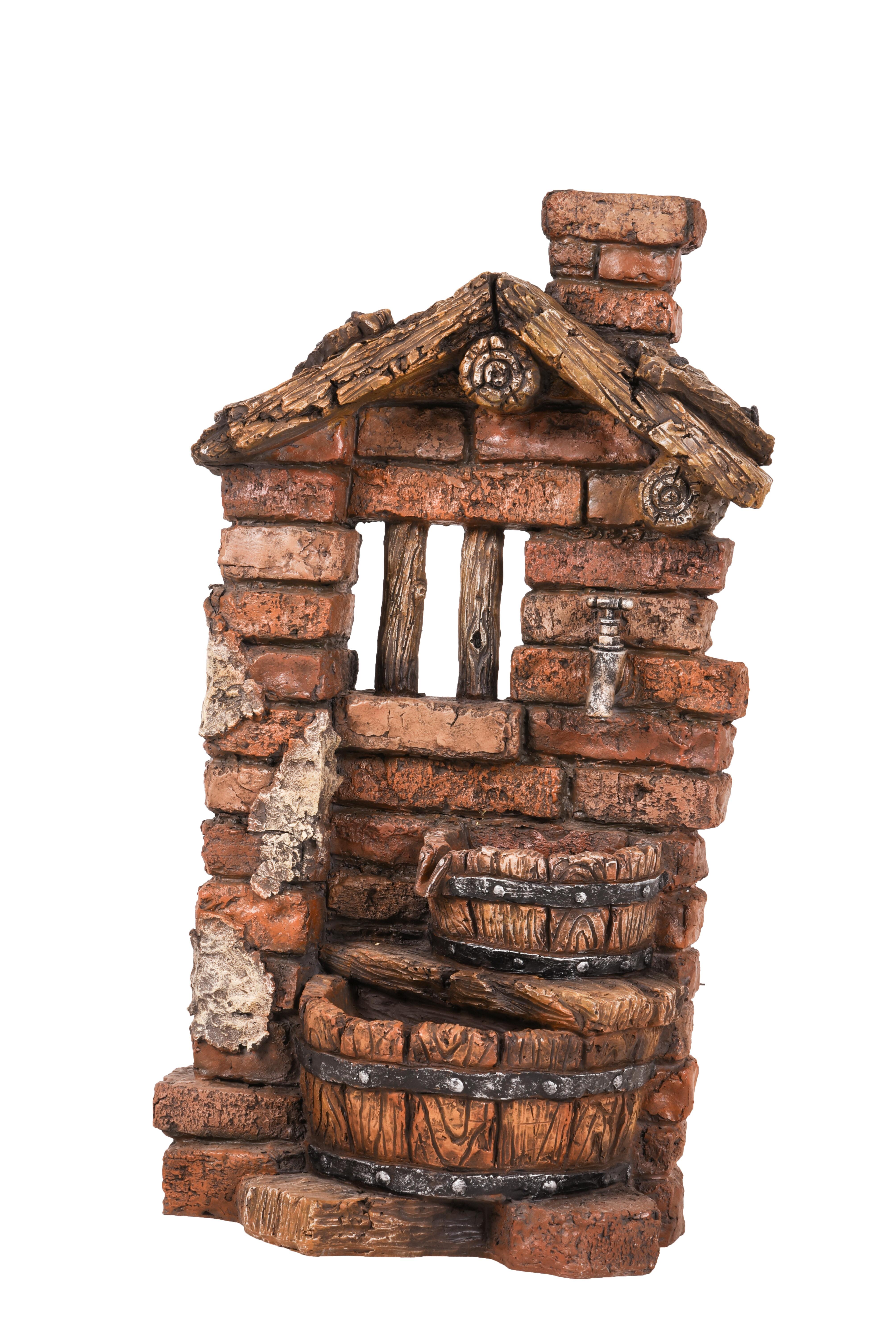 Gartenbrunnen Hera - Braun, Basics, Kunststoff (32/66/22cm) - Gardenson