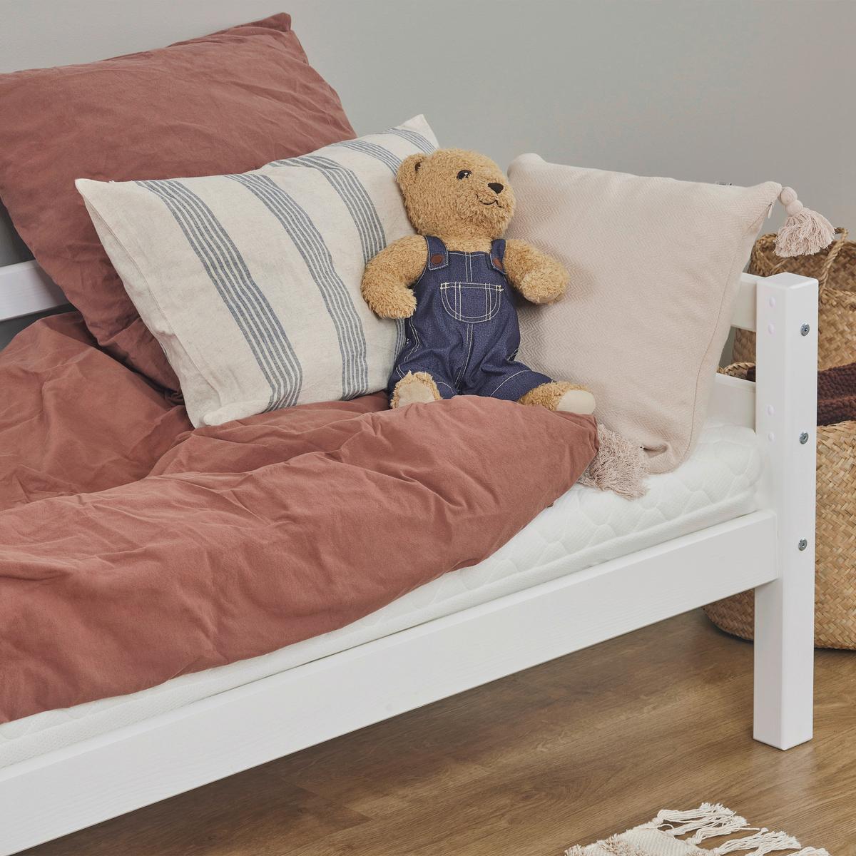 Kinder-/Juniorbett Eco Dream Weiß, Lf: 70x160 cm - Weiß/Naturfarben, MODERN, Holz (70/160cm) - MID.YOU