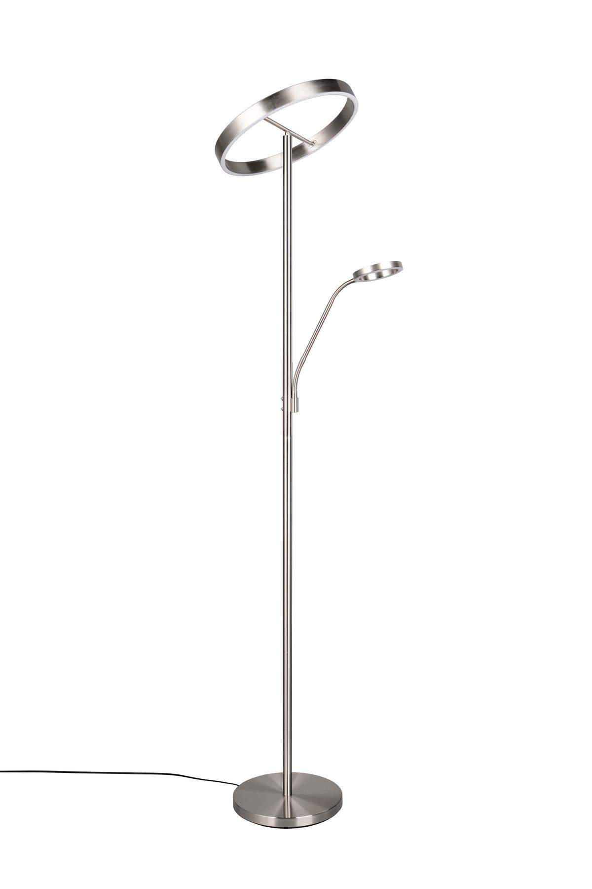 LED-Stehleuchte 449510207 Willis - Nickelfarben, Design, Metall (40/180cm) - Trio Leuchten
