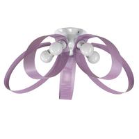 Deckenleuchte Weiß Pink L: 65 cm - Pink/Weiß, Basics, Metall (65/65/28cm)