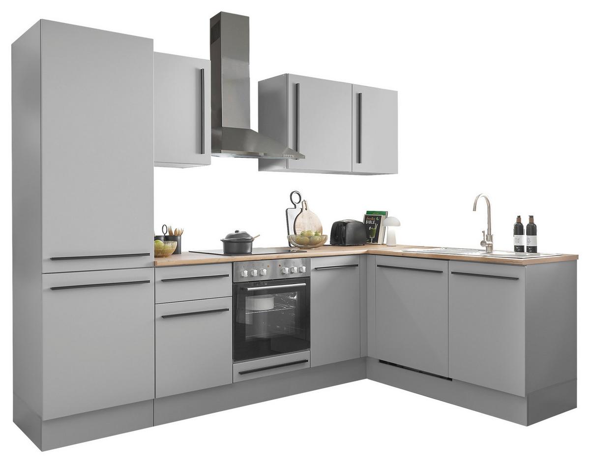 Eckküche Denver Grau/Eiche Dekor 280x175 cm - Eichefarben/Grau, Design, Holzwerkstoff (280/175cm) - MID.YOU