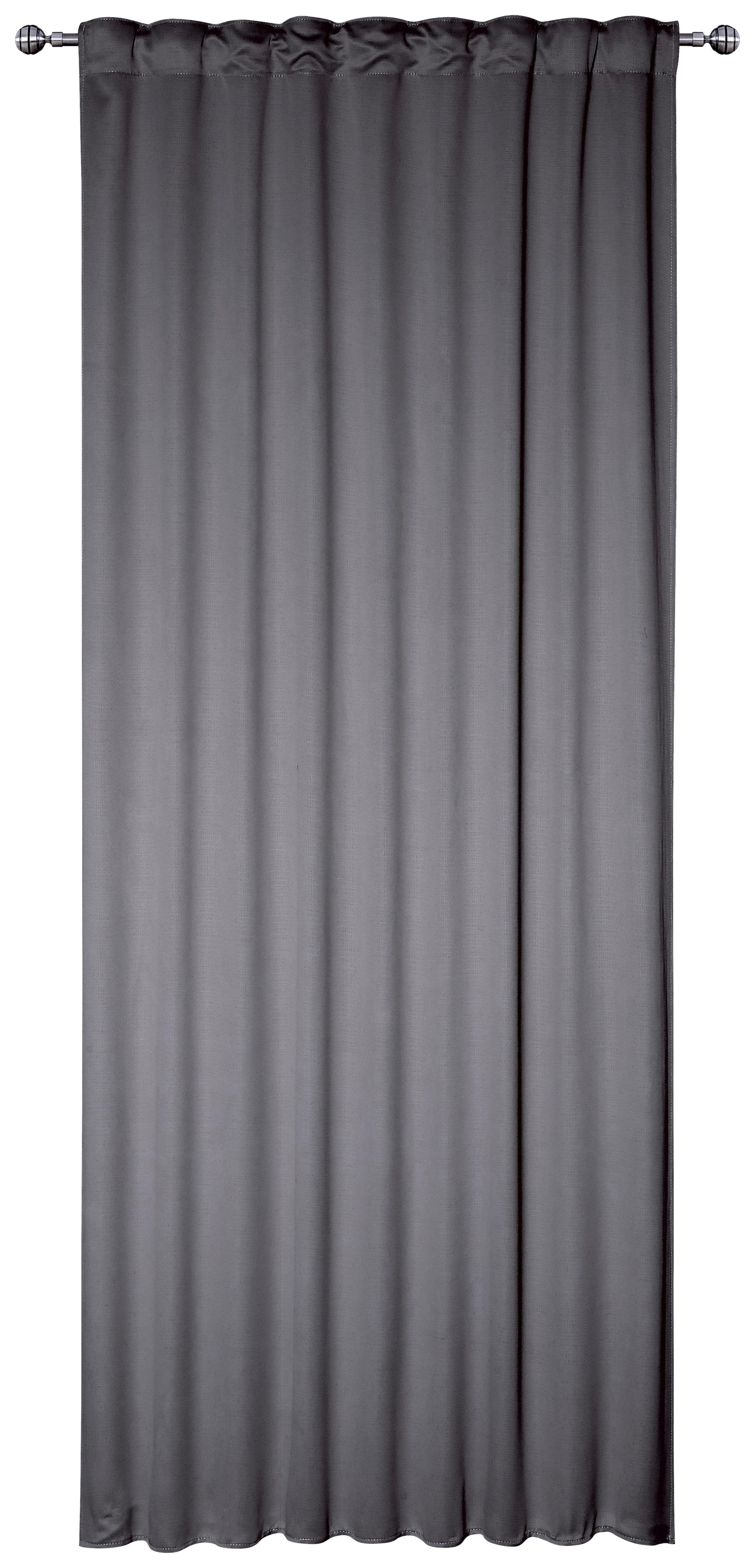 Fertigvorhang Elisabetha - Anthrazit, MODERN, Textil (135/245cm) - Luca Bessoni