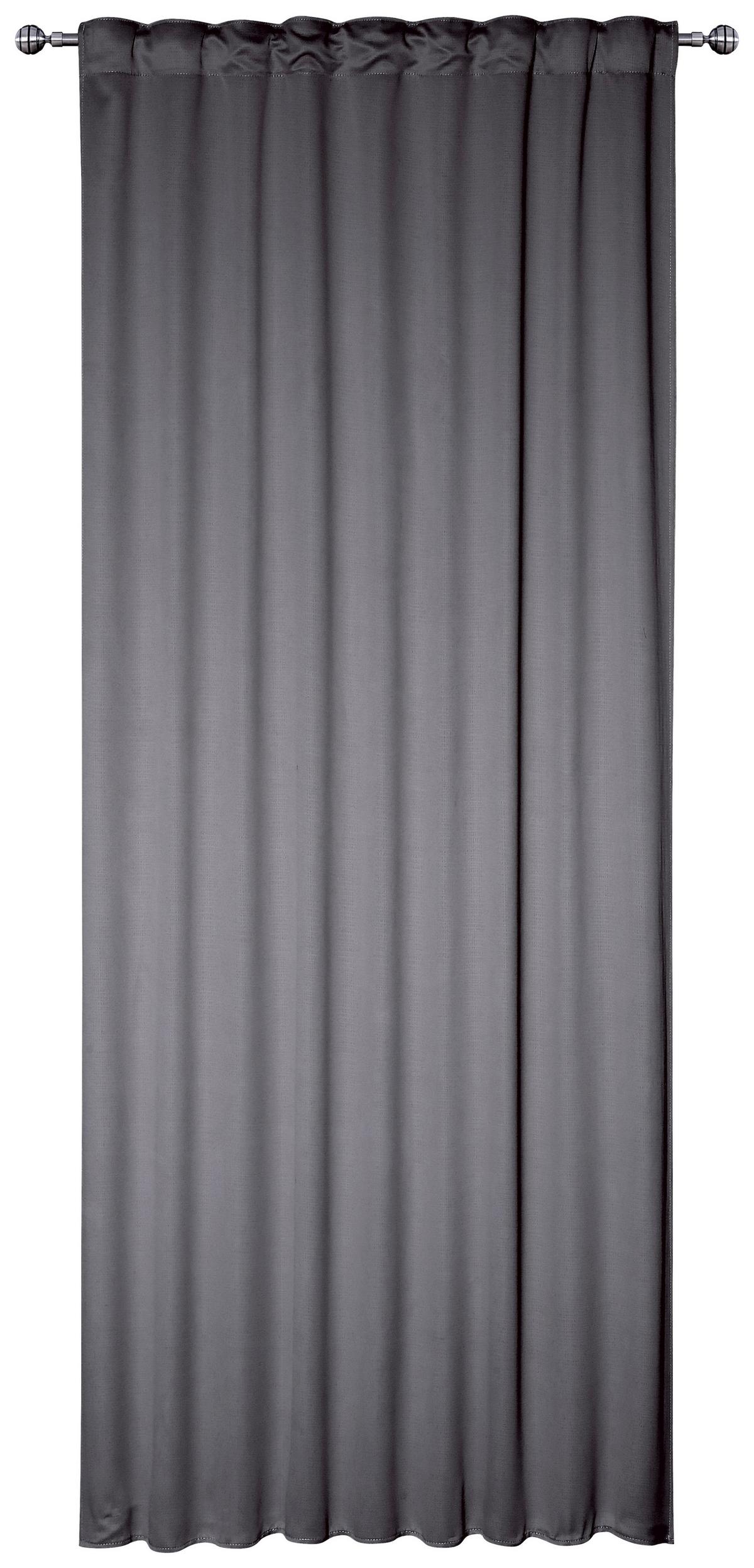 Fertigvorhang Elisabetha - Anthrazit, MODERN, Textil (135/245cm) - Luca Bessoni