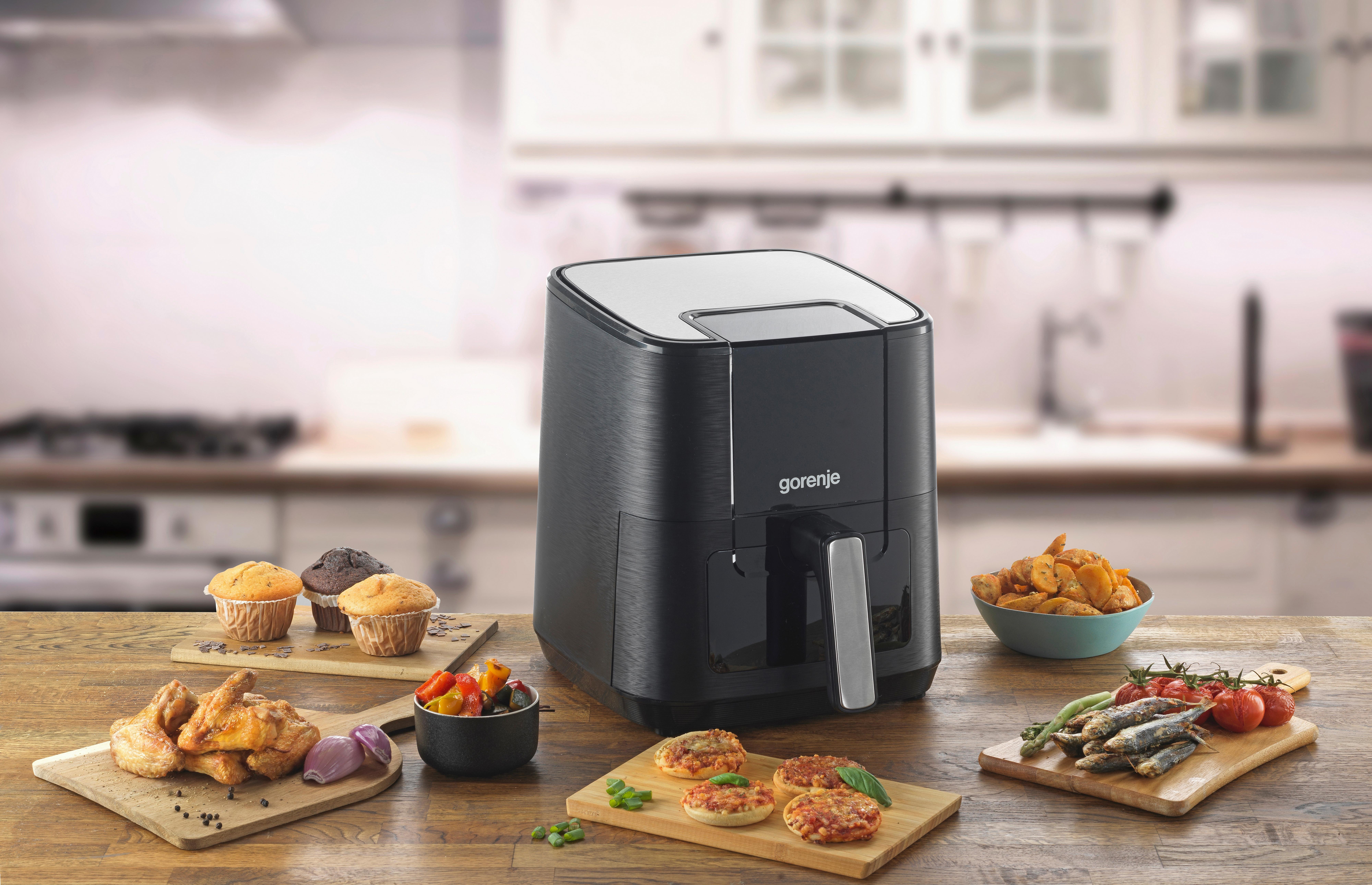 Heißluftfritteuse AF1350DWB - Schwarz, Basics, Kunststoff (28/35,3/32,1cm) - Gorenje