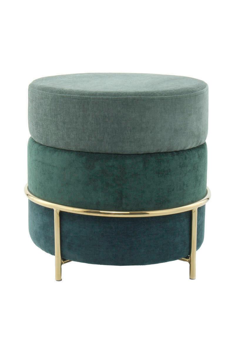 Pouf Struktur Grün Dxh: 48,5x46 Cm Rund