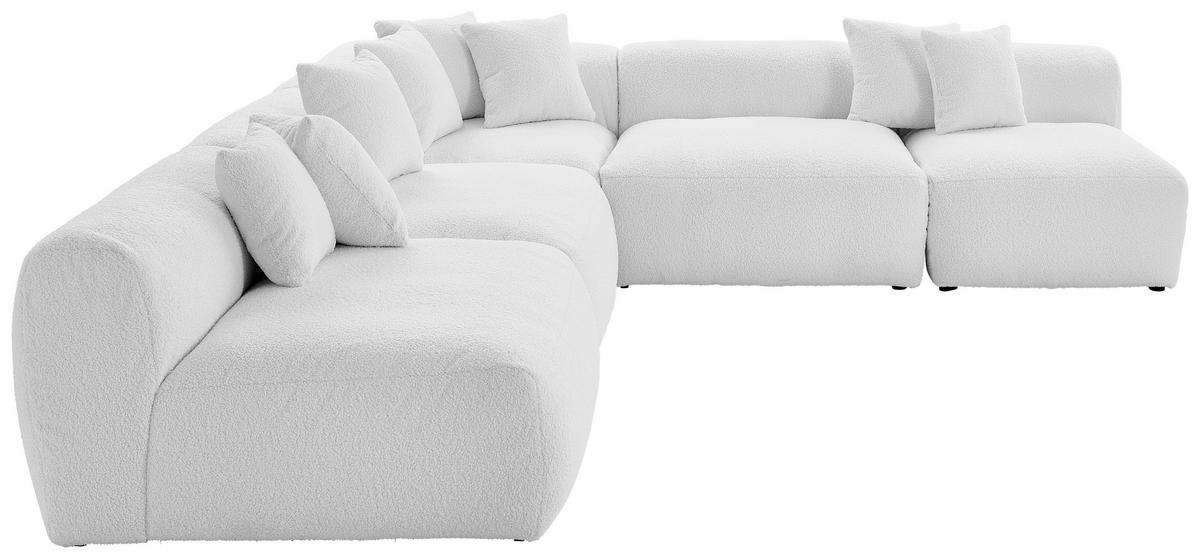 Ecksofa Bloom Weiß - Weiß, Trend, Textil (315/300cm) - Livetastic