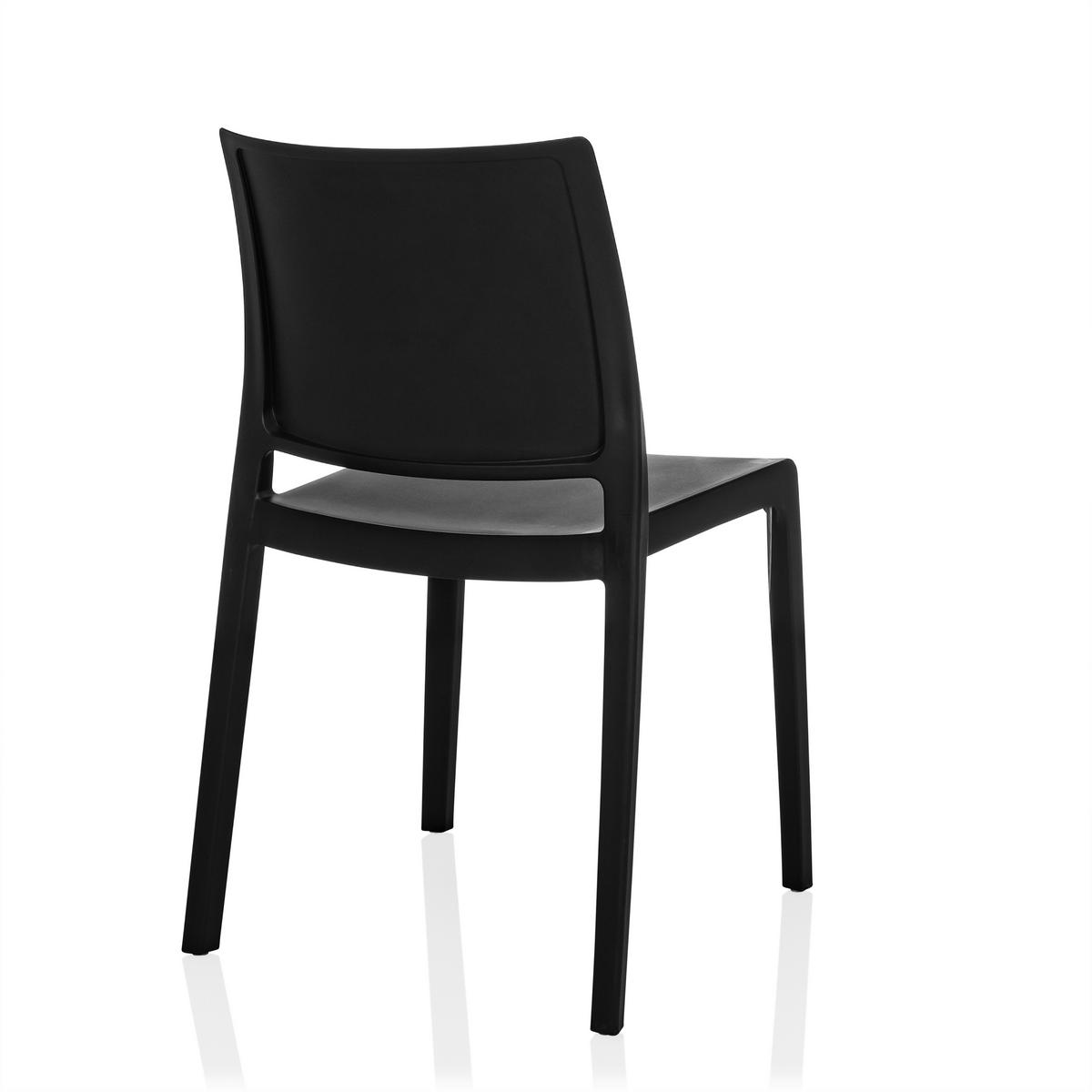 Stuhl T37 V Schwarz B: 47 cm - Schwarz, MODERN, Kunststoff (47/80/51cm) - MID.YOU