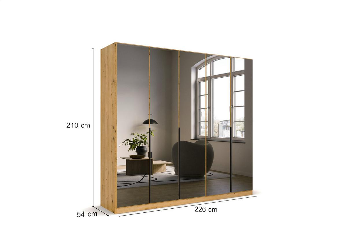 Nyílóajtós Szekrény Skyla 226/210 Cm - Artisan tölgy, Modern, faalapú anyag (226/210/54cm) - Rauch Möbel
