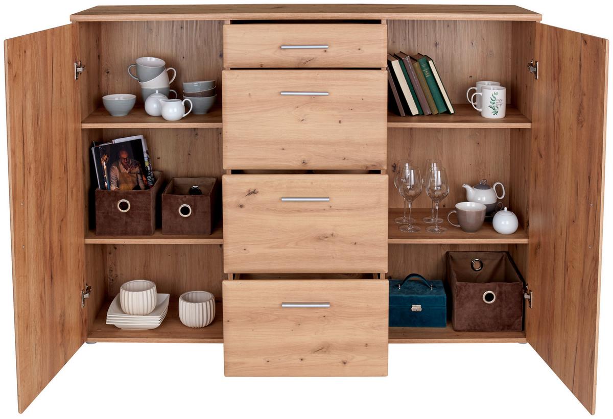 Kommode B 160cm Lissi New, Artisan Eiche Dekor - MODERN, Holzwerkstoff (160/116/42cm)