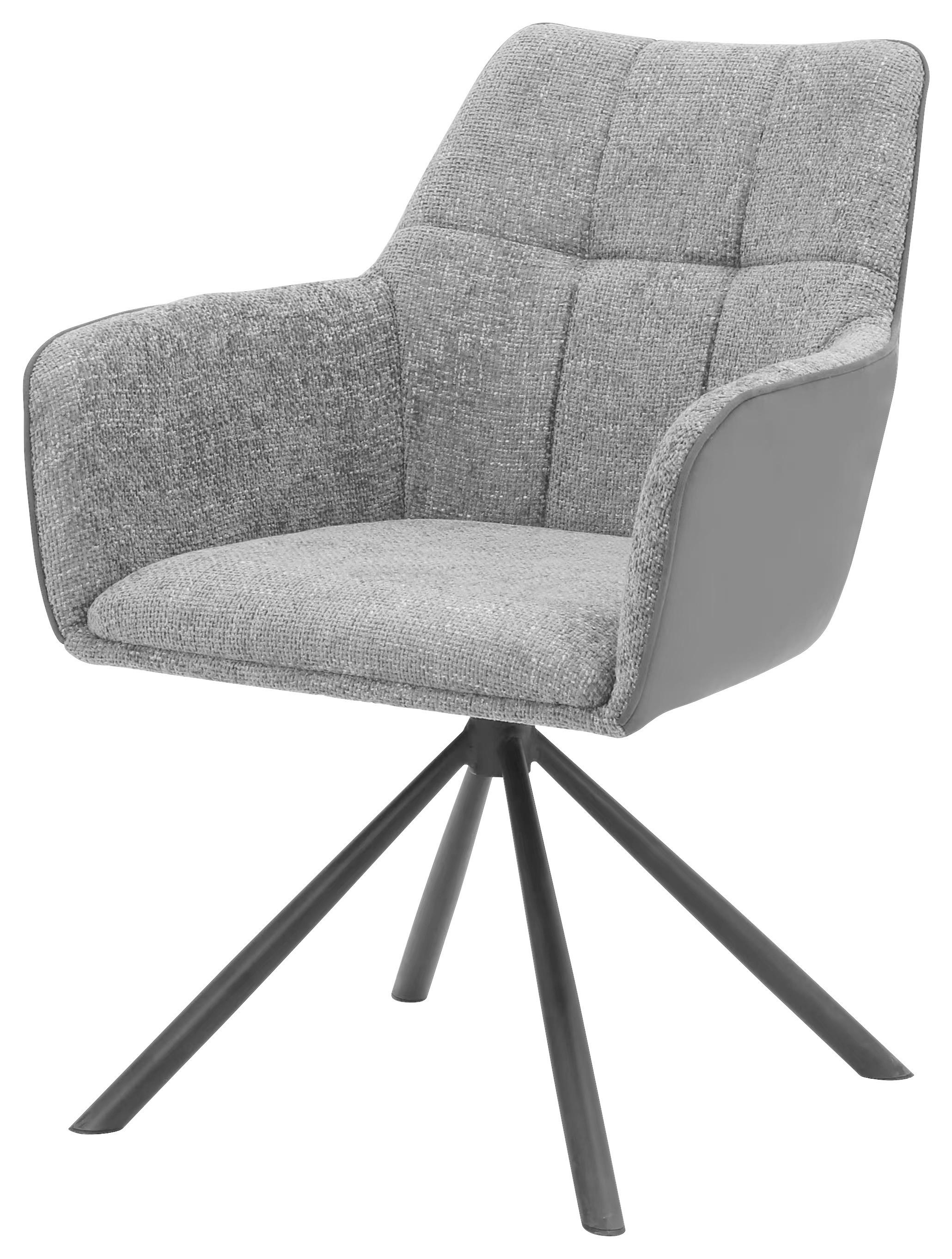 Stuhl Paco Webstoff Grau, B: 63cm