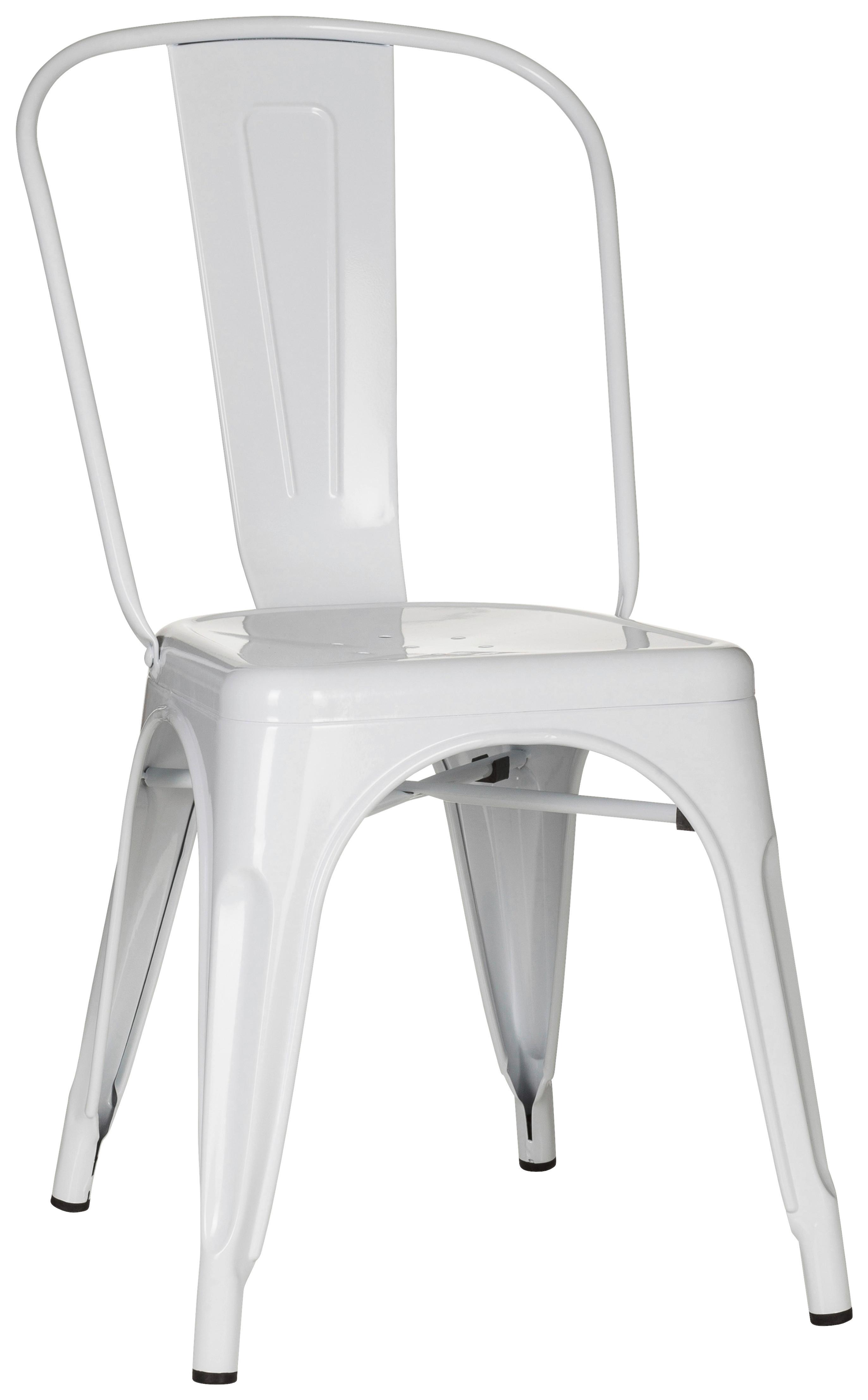 Stuhl Vantaggio Comfort Stapelbar Weiß Bis 150 Kg - Weiß, Basics, Metall (44/84/54cm) - MID.YOU