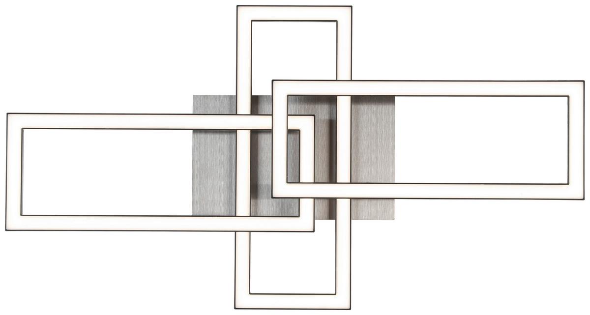 Led Mennyezeti Lámpa Ivona - fekete/nikkelszínű, Modern, műanyag/fém (64/34/8cm) - Luca Bessoni