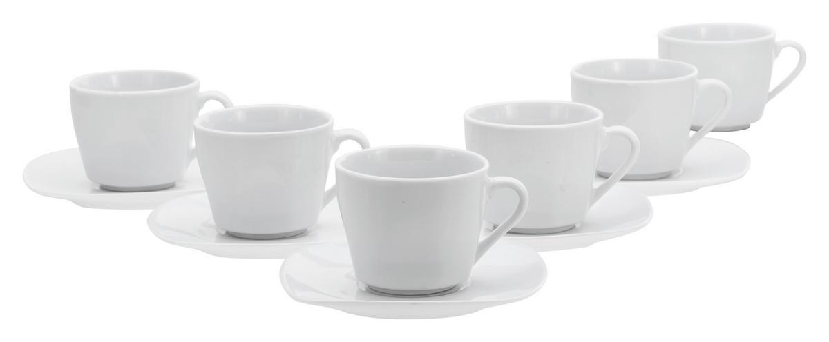 Kávový servis 12- dielny - biela, Basics, keramika (20/20/27,5cm) - Creatable