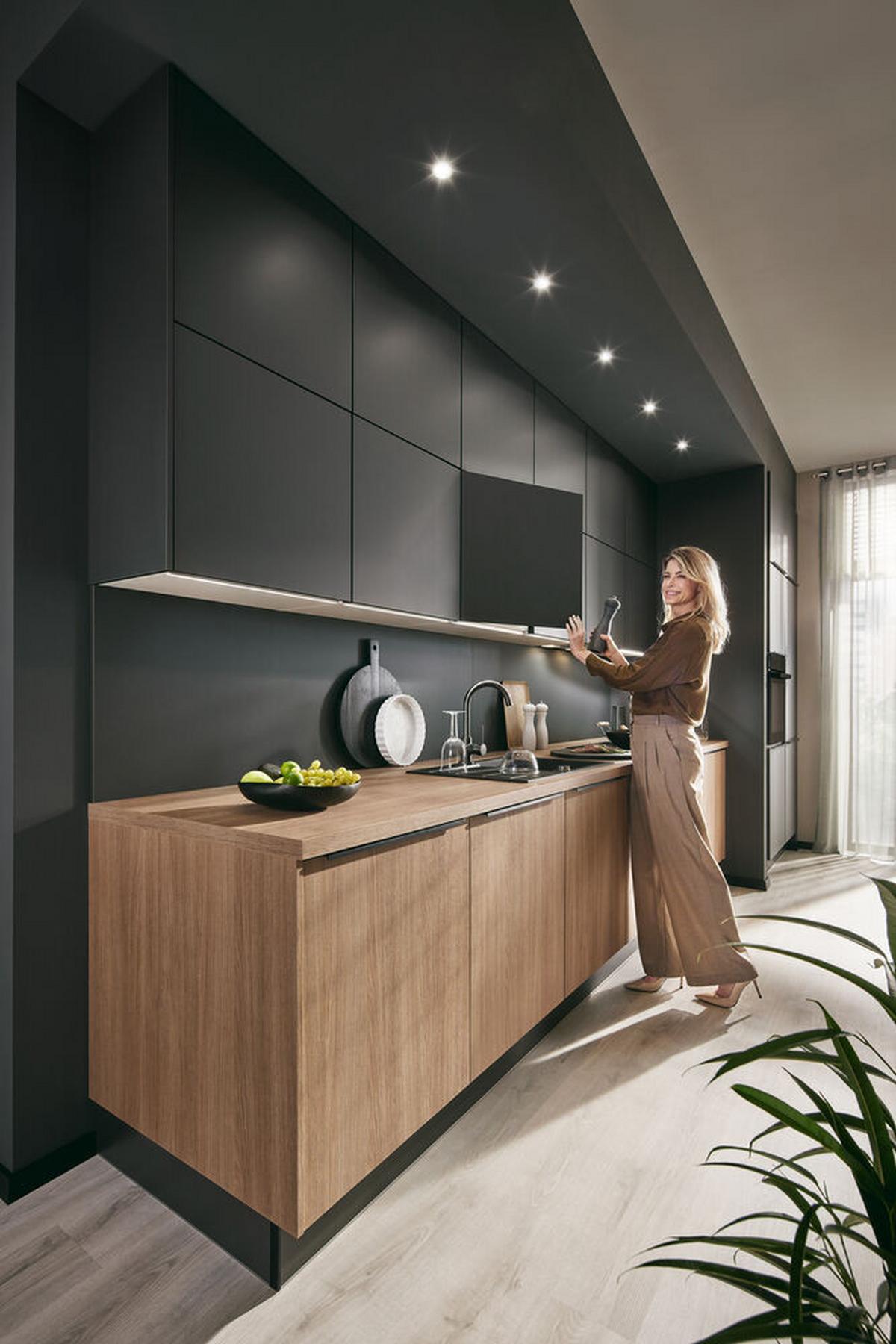 Einbauküchen Pn 210 Frei Planbar Modernes Design - Holzwerkstoff - Pino