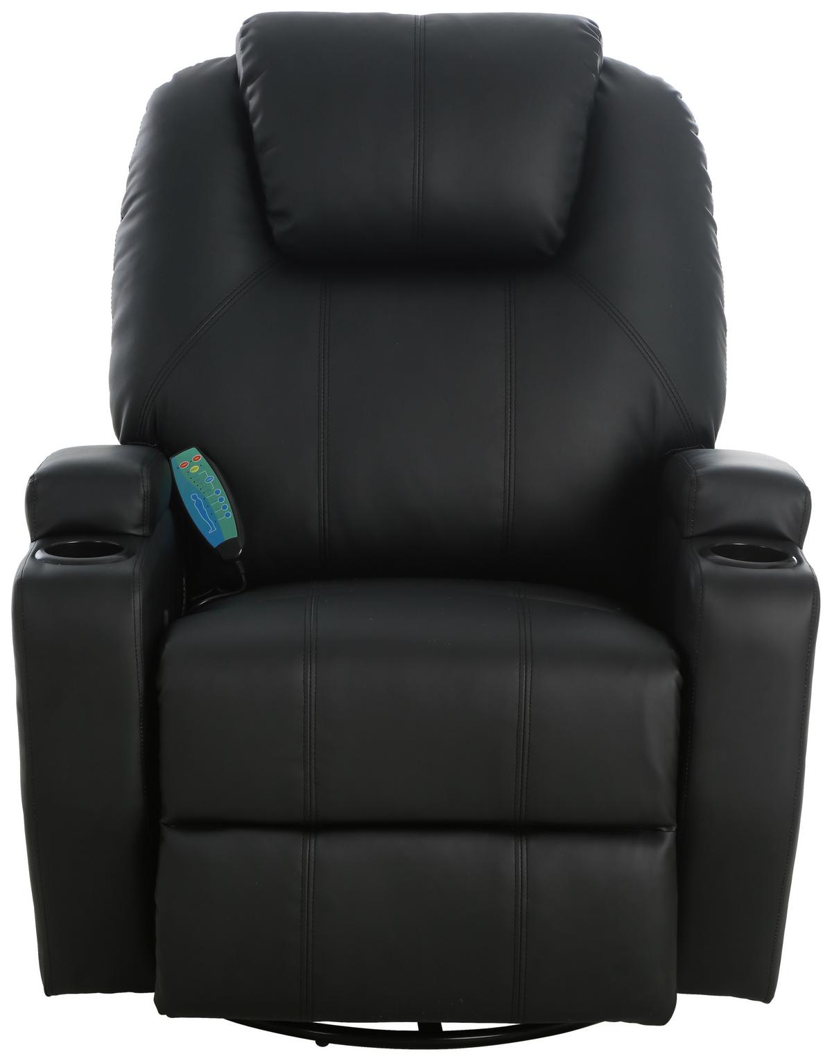 Massagesessel Bob - Schwarz, MODERN, Textil (86/110/96cm) - P & B
