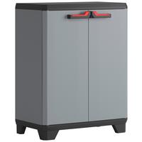 Mehrzweckschrank Stilo Grau/rot/schwarz Bxh: 68x90 Cm - Rot/Schwarz, Design, Kunststoff (68/90/39cm) - Keter