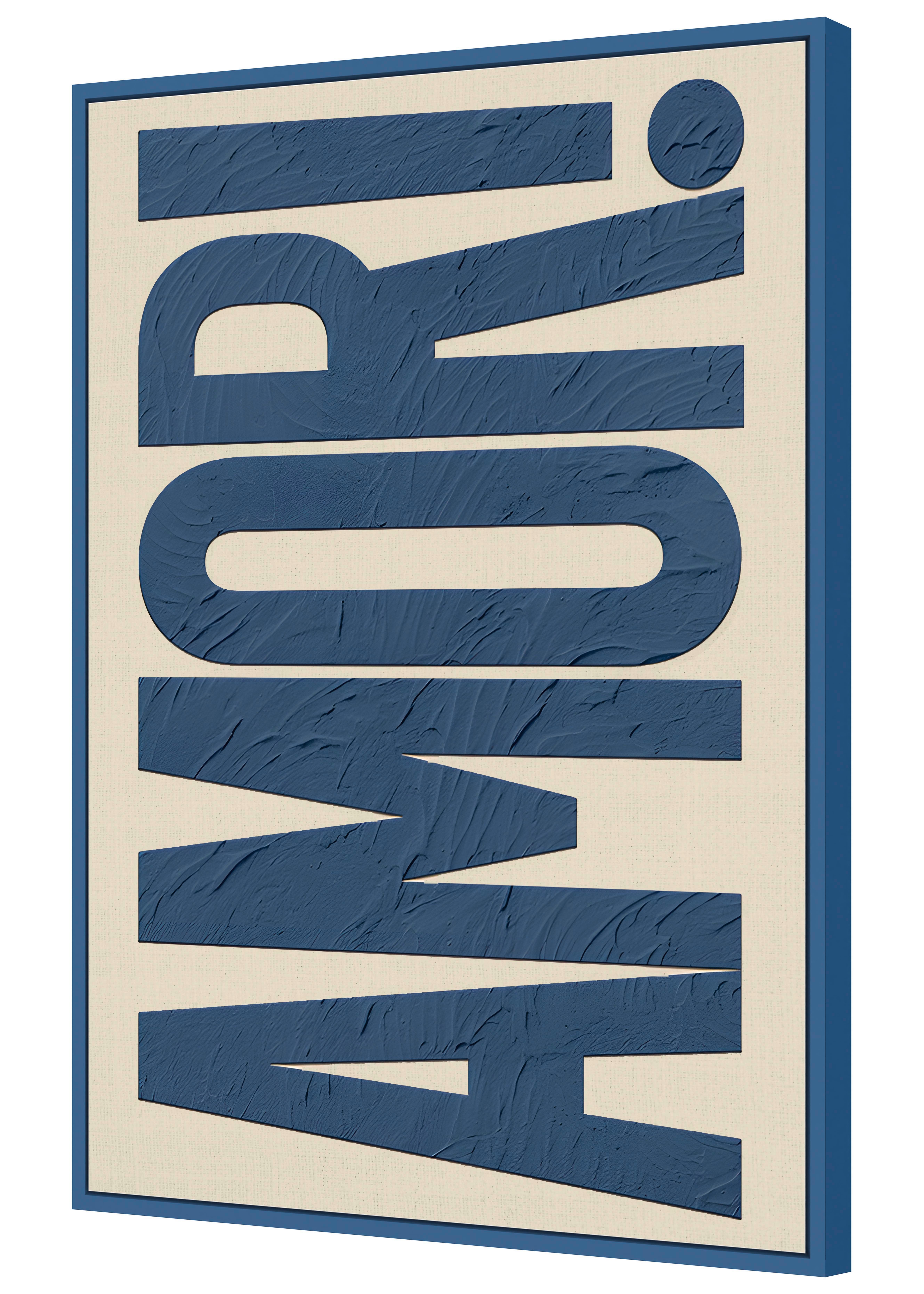 Obraz na plátně DENISE SMALL, 50/70 cm - modrá, Moderní, kompozitní dřevo/textil (50/70cm) - Mömax