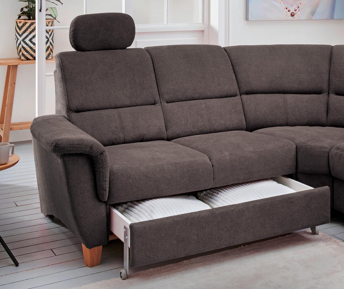 Ecksofa Parole Anthrazit S:238/241 Cm - Wildeiche/Anthrazit, KONVENTIONELL, Textil (238/241cm) - Livetastic