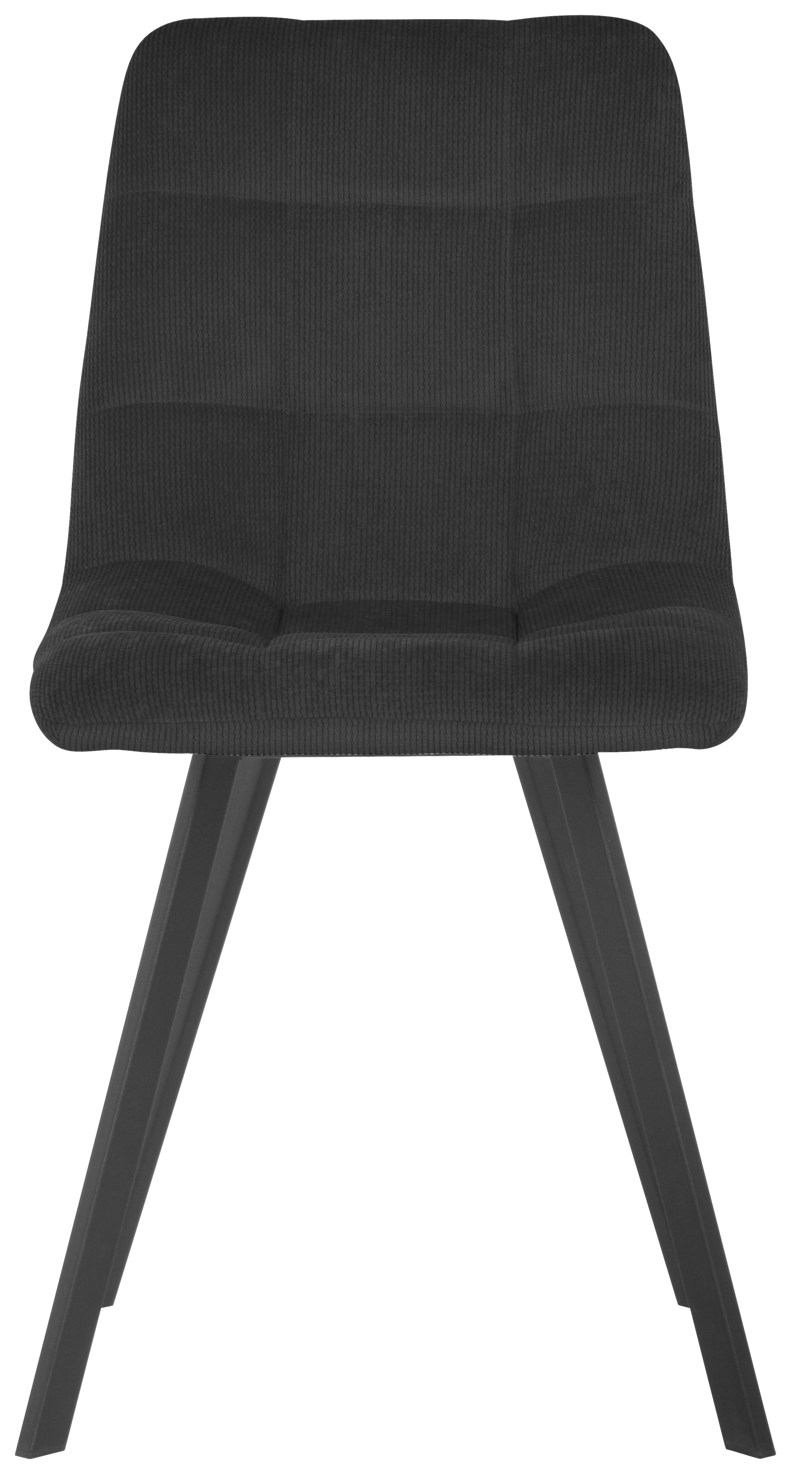 Stuhl Leon - Schwarz, LIFESTYLE, Holz/Textil (45/88/55cm) - Livetastic