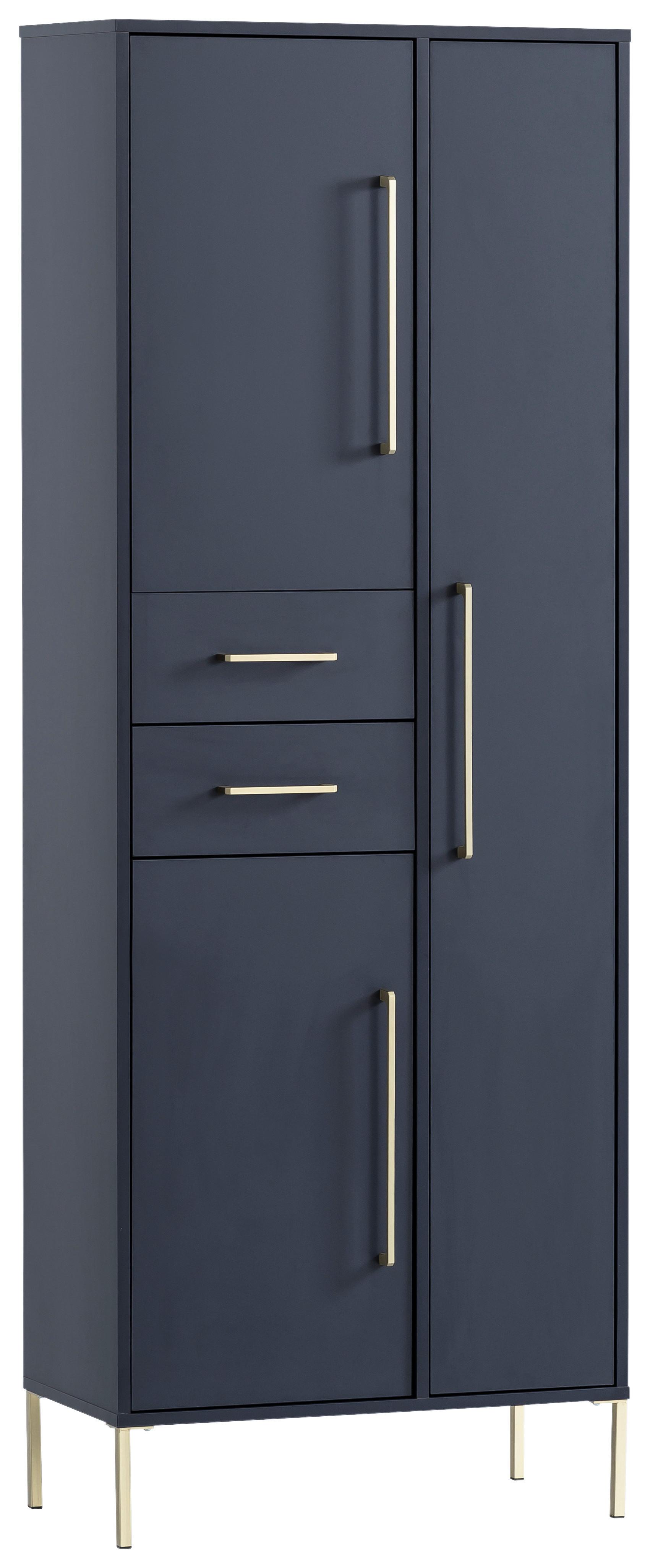 Badezimmer Hochschrank Kenth 67x184,3 cm Dunkelblau