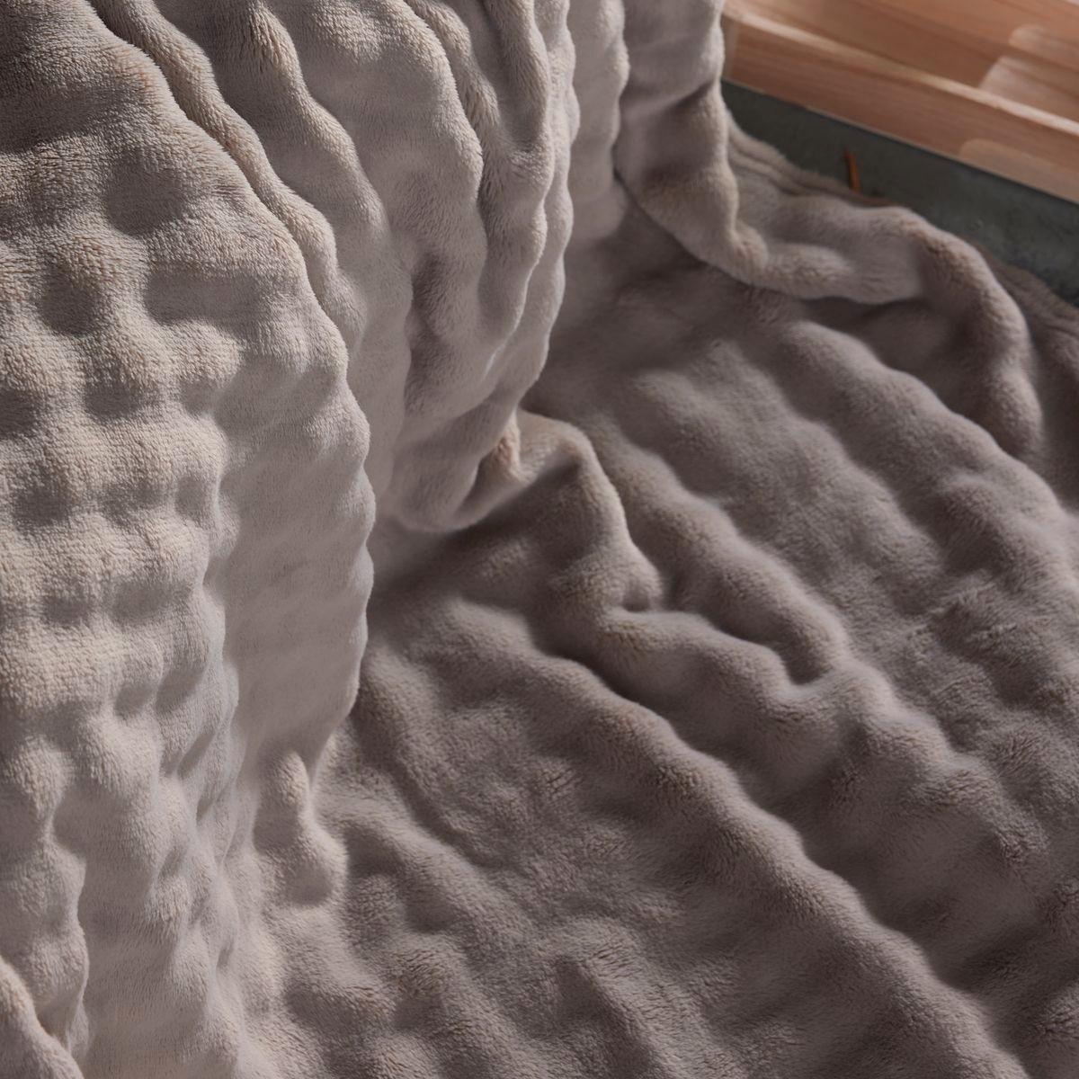 MÄKKÁ DEKA BIEN AU CHAUD - perleťová, Modern, textil (130/180cm)