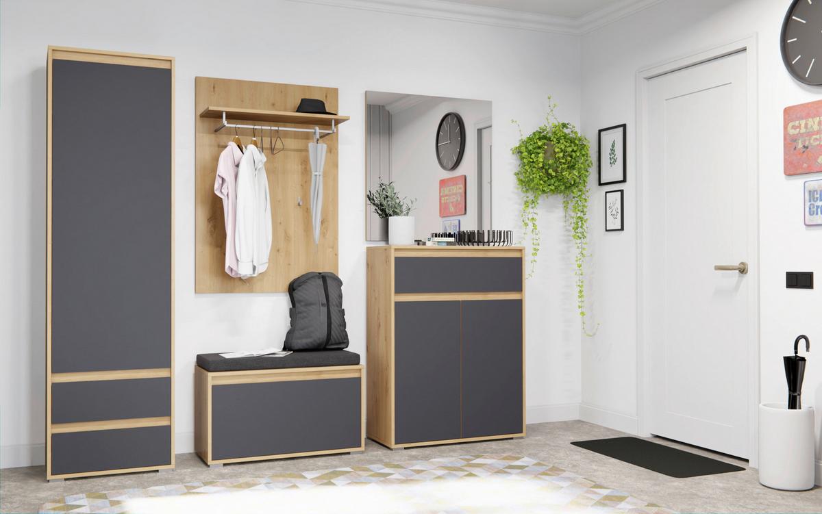 Wandspiegel Eckig Torino B: 76 Cm Modern - MODERN, Glas/Holzwerkstoff (76/80/2cm) - MID.YOU