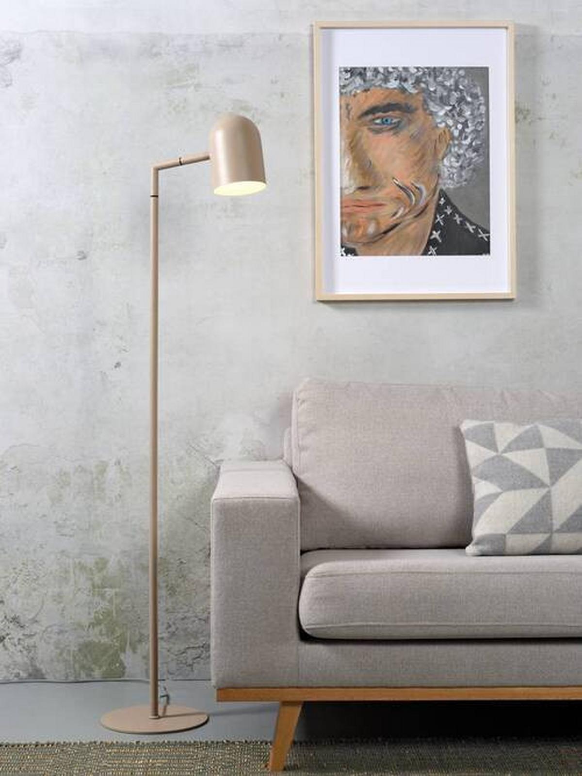 Stehlampe Marseille Sandfarben drehbar - Sandfarben/Schwarz, Design, Metall (17/141/17cm) - It's about Romi