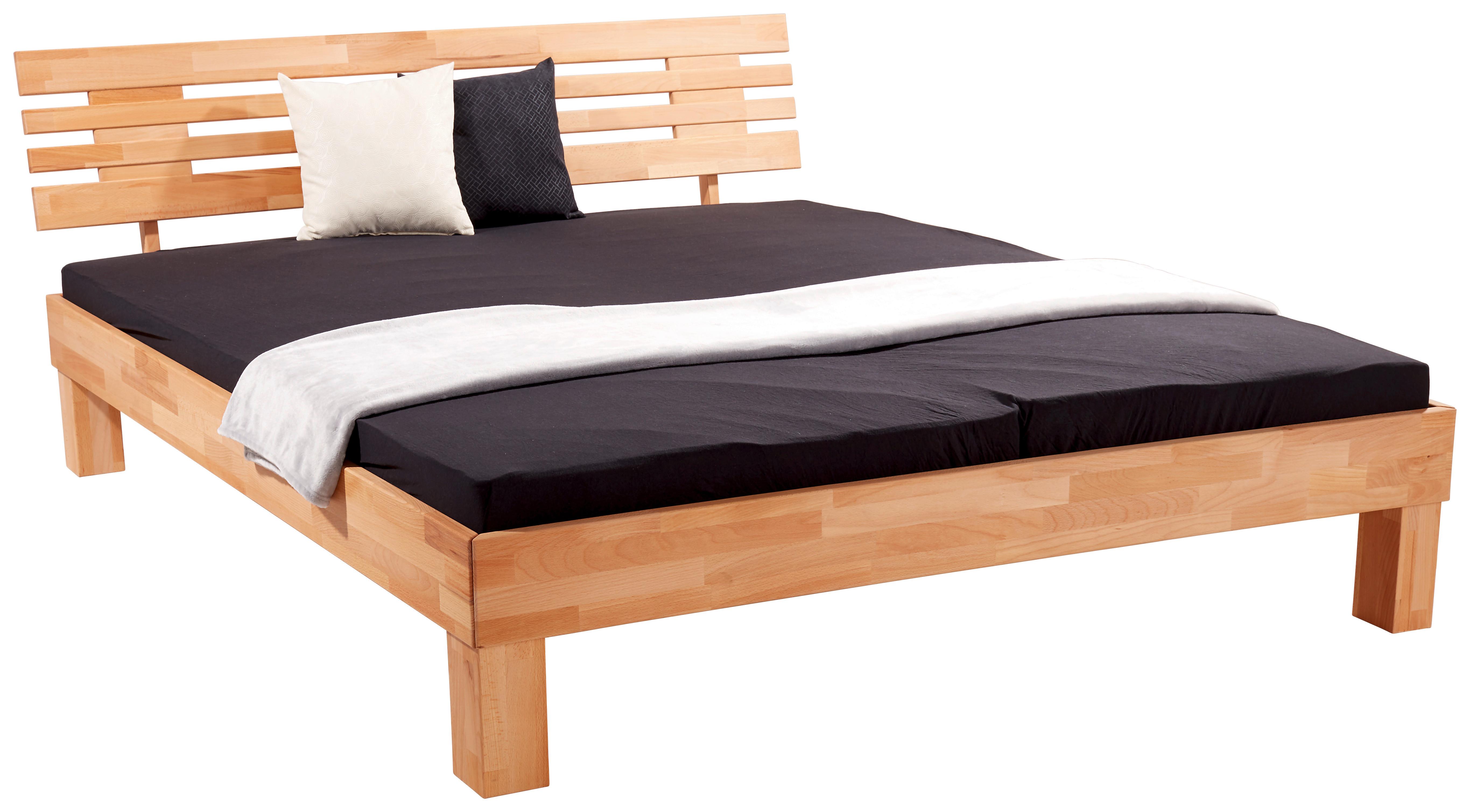 Bett Elisabeth - Kernbuche, KONVENTIONELL, Holz (160/200cm)