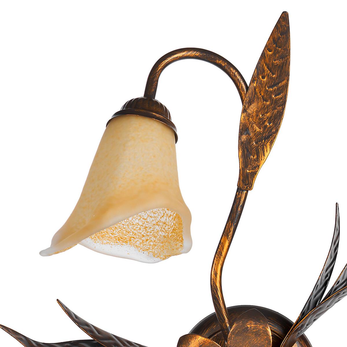 Deckenleuchte 4230/pl3 - Bronzefarben, KONVENTIONELL, Glas/Metall (55/55/25cm)