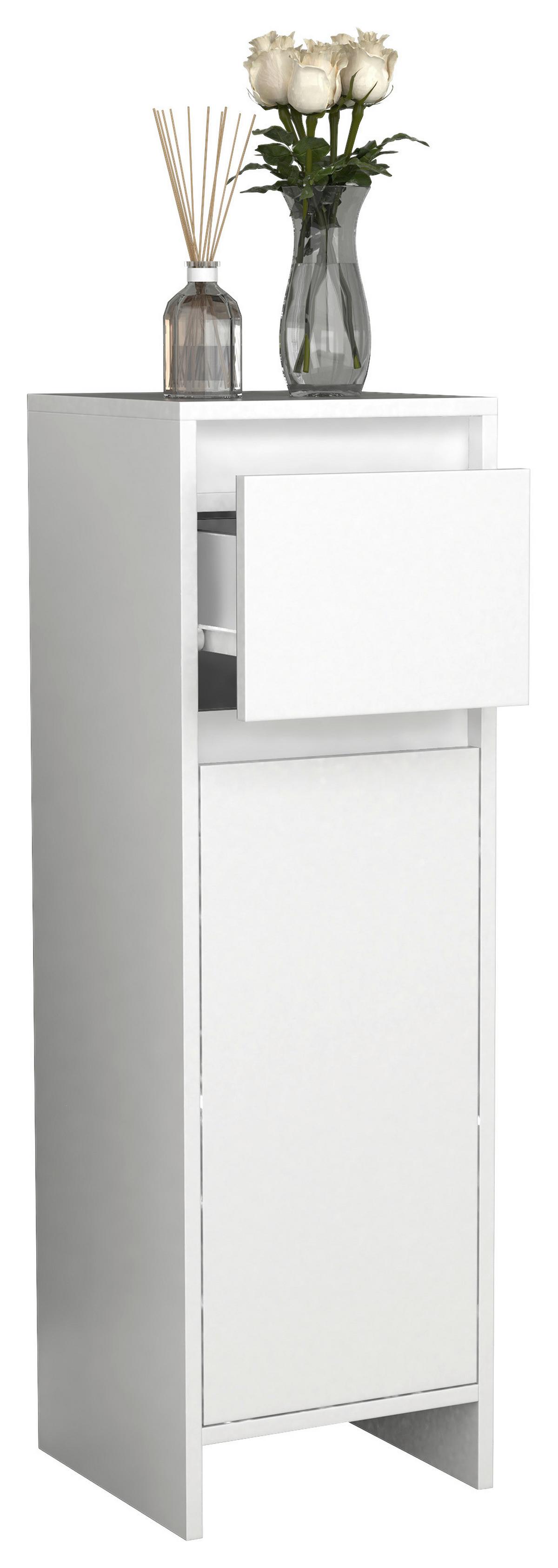 Highboard Malira Weiß B: 30 cm - Weiß, MODERN, Holzwerkstoff (30/95/30cm) - MID.YOU