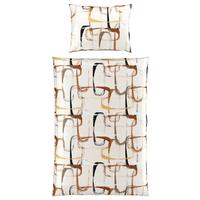 Bettwäsche 140x200 Cm Jule Satin, Braun - Braun, MODERN, Textil - Luca Bessoni