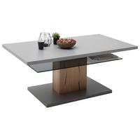Couchtisch Sevilla Grau/Eichefarben - Eichefarben/Grau, Design, Glas/Holzwerkstoff (115/65/46cm) - MID.YOU